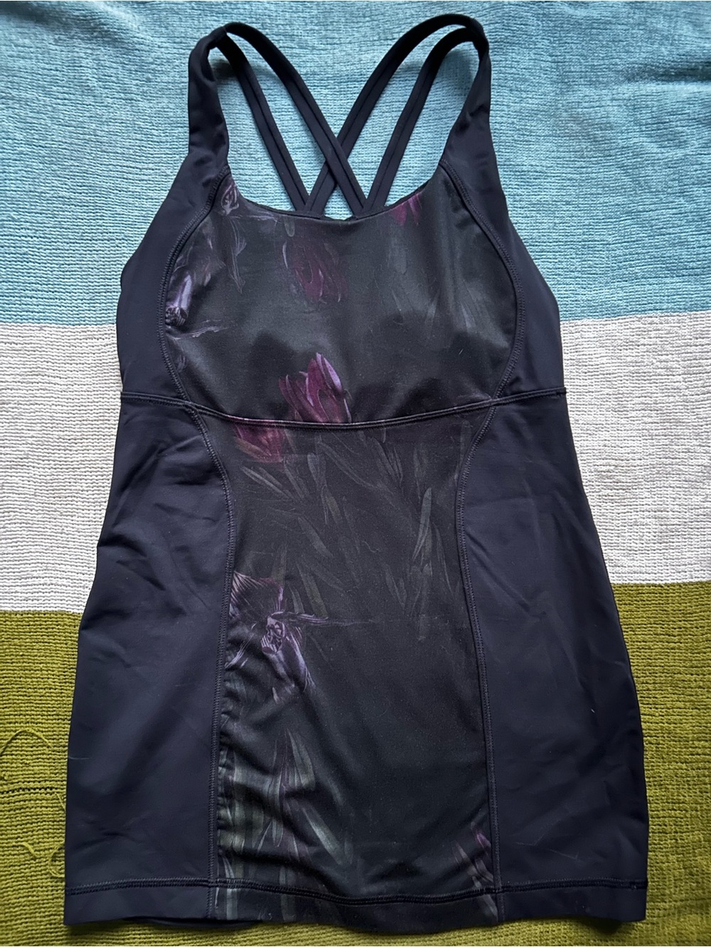 Lululemon Energy Tank Midnight Iris Multi / Black SZ 4 (2013) - Picture 5 of 12
